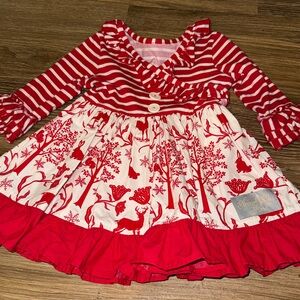 Eleanor Rose Christmas dress 12M EUC